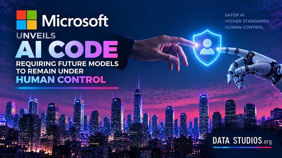 Microsoft unveils AI code requiring future models to remain under human control
