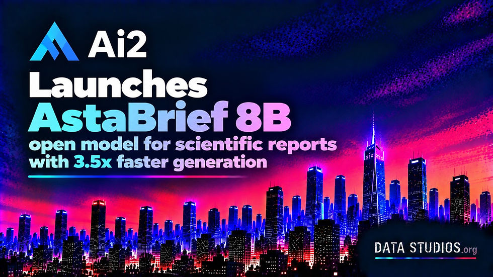 Ai2 launches AstaBrief 8B open model for scientific reports