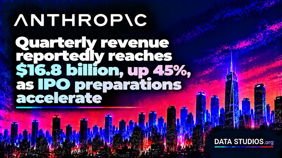 Anthropic quarterly revenue $16.8 billion - Data Studios
