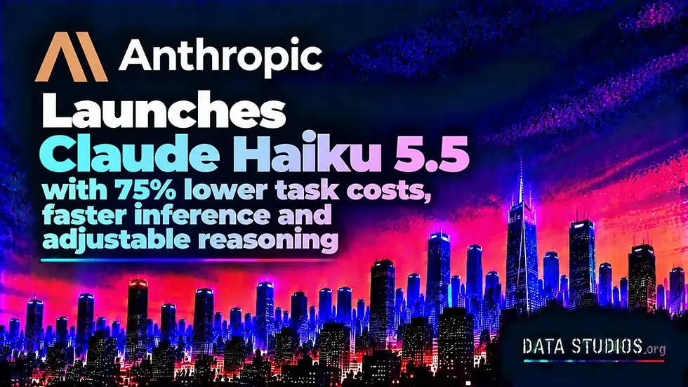 Anthropic launches Claude Haiku 5.5 with 75% lower task costs, faster inference and adjustable reasoning
