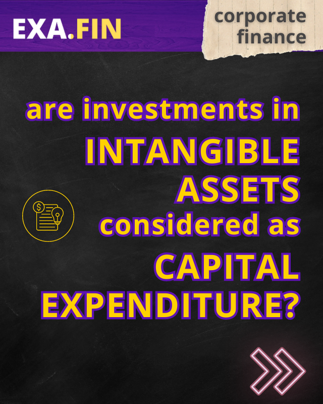 Are investments in Intangible Assets considered as Capital Expenditure?