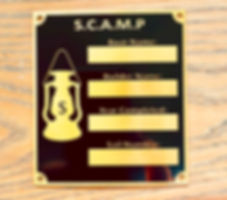 SCAMP Brass Name Plate