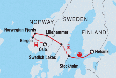 Denmark, Norway, Sweden, Finland