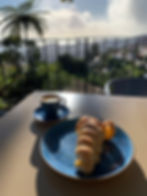 Coffee and a treat in Monte, Funchal, Madeira
