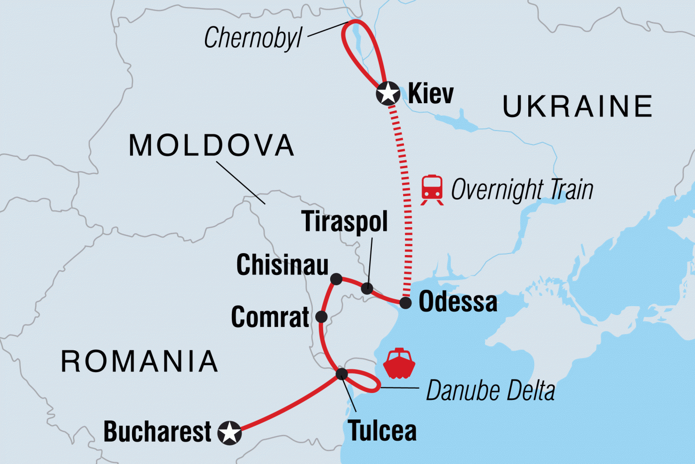 Romania, Moldova, Transnistria, Ukraine