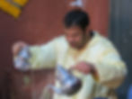 berber amazigh man pouring tea in morocco