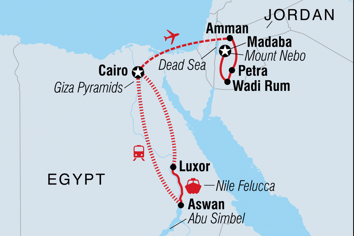 Egypt, Jordan
