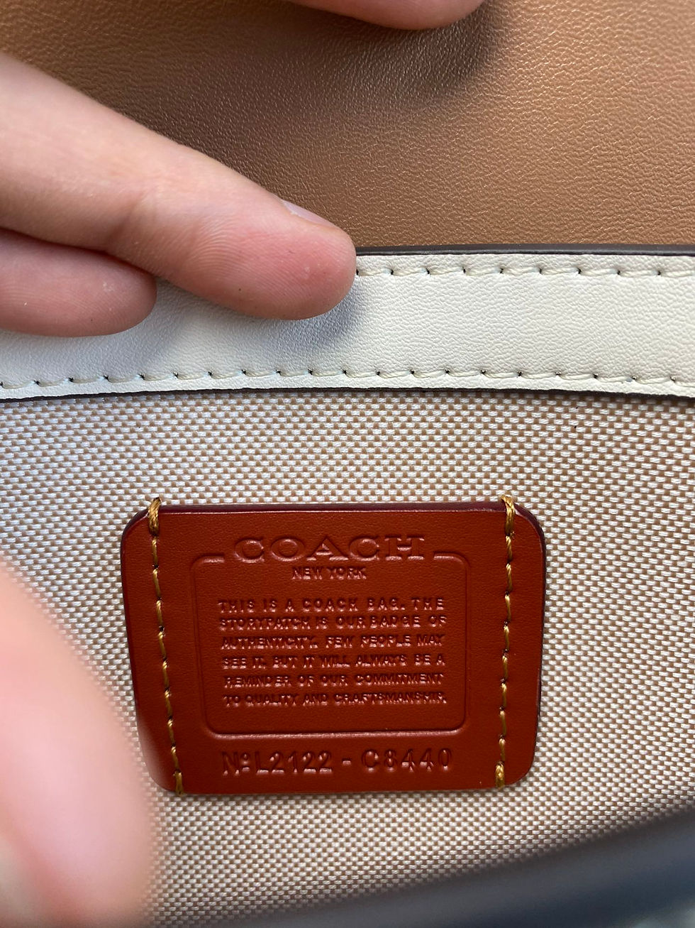 Thumbnail: Designer Caramel 8440 Coffee White Hero 19  Handbag