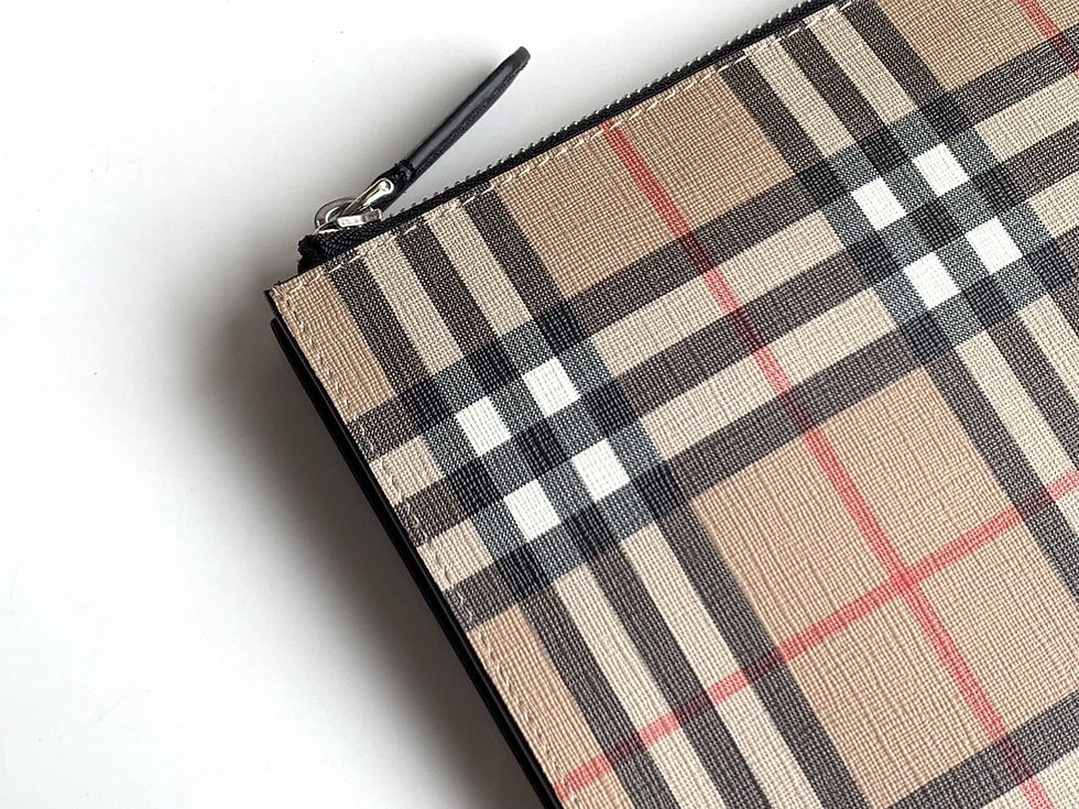 Thumbnail: Top Quality Plaid Zipper Wallet 30x19.5cm