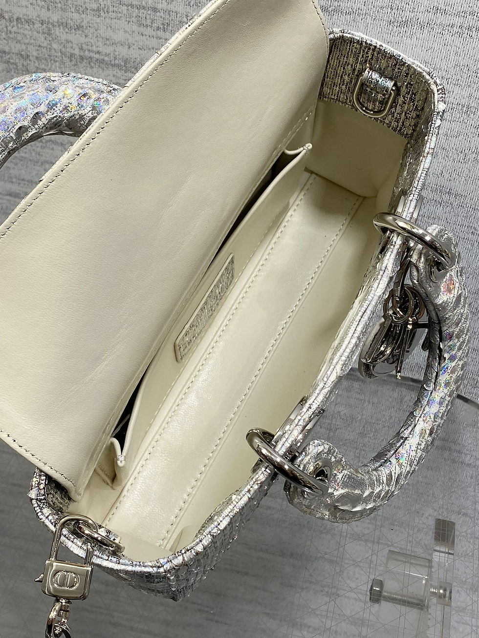 Thumbnail: Dior Vintage Snakeskin Handbag – Unique Rare Designer Purse 22 cm, Exotic Luxury