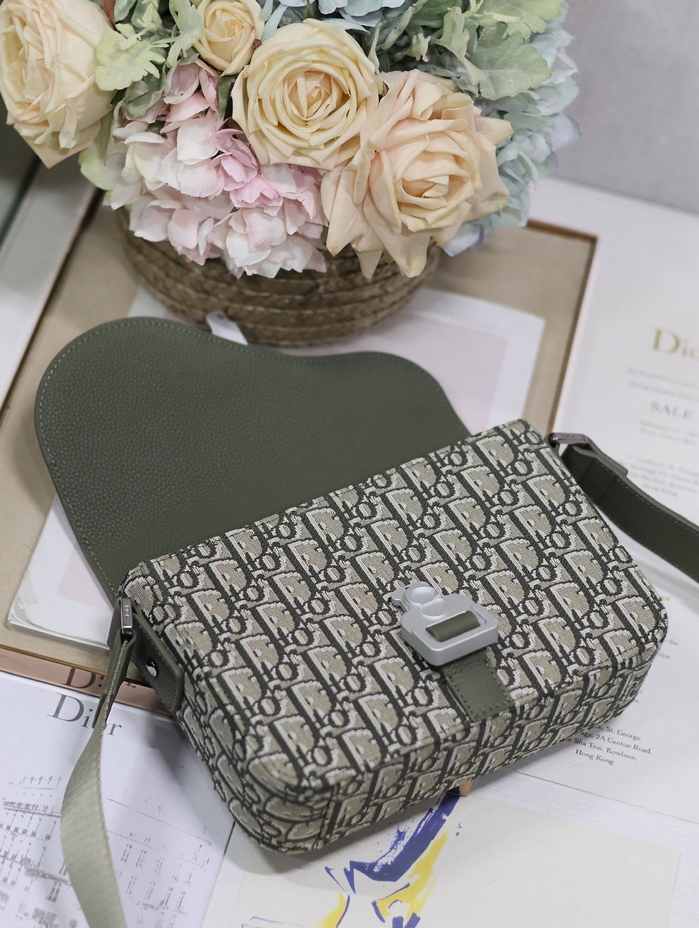 Thumbnail: Saddle Flap Messenger Bag 23 x 17 x 6 cm