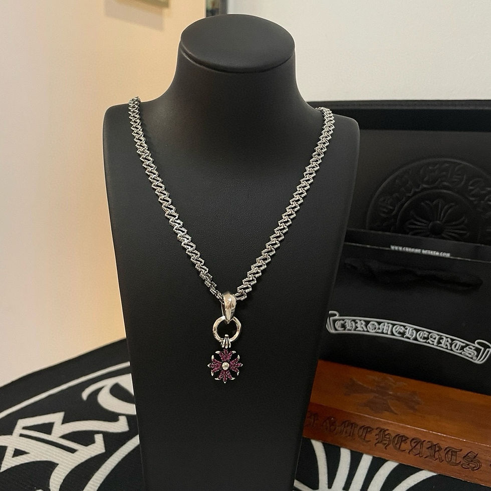 Thumbnail: Chrome Hearts Classic Retro Necklace – Multi-Element Designer Chain, Bold