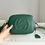 Thumbnail: Vintage Soho Small Leather Disco Green Bag 21x15x7cm
