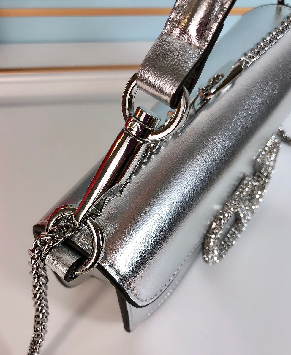 Thumbnail: Designer Silver Mini Loco Handbag  20×11×5cm