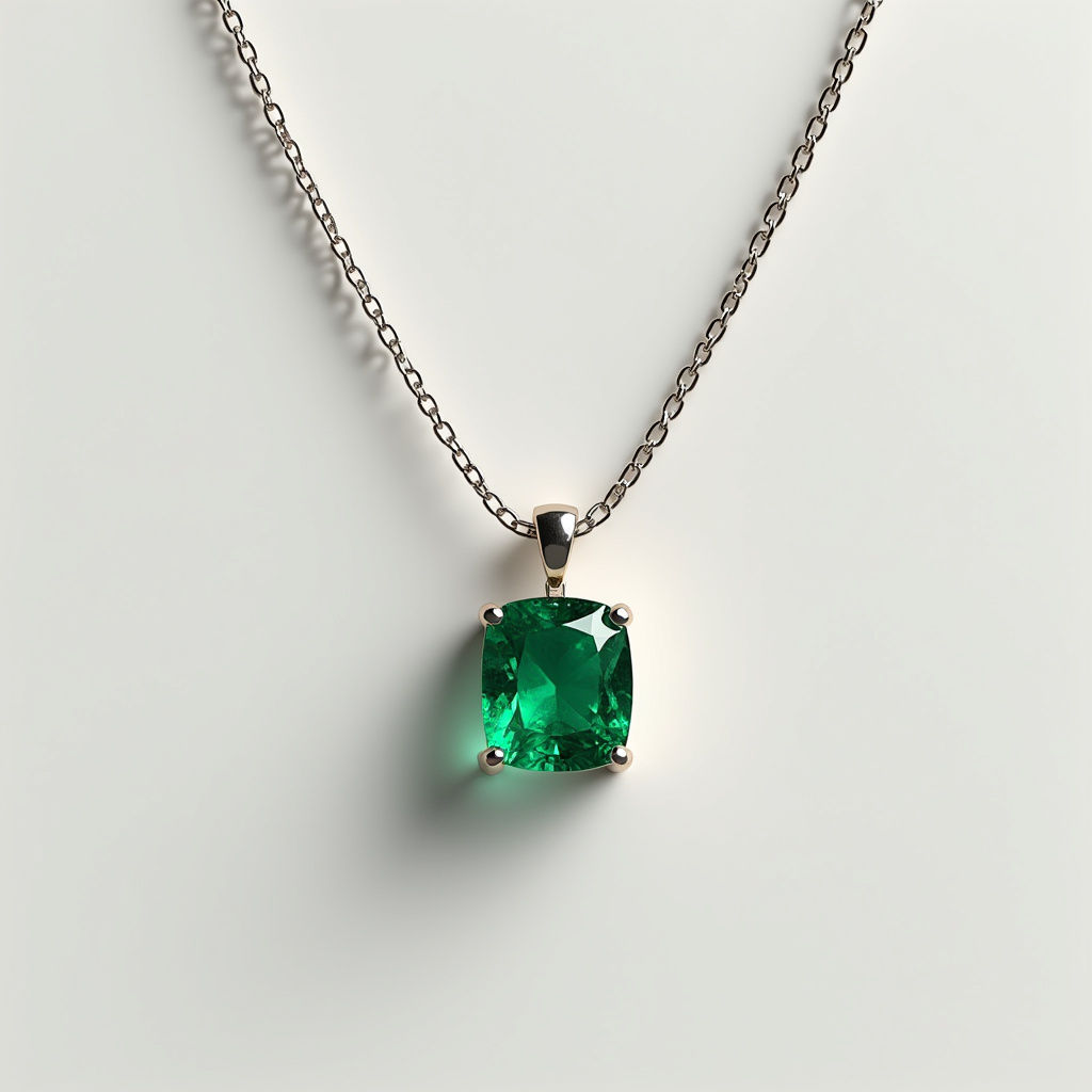 Emerald Pendant Necklace