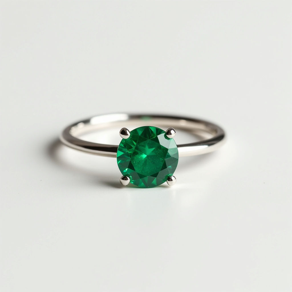 Solitaire Emerald Ring
