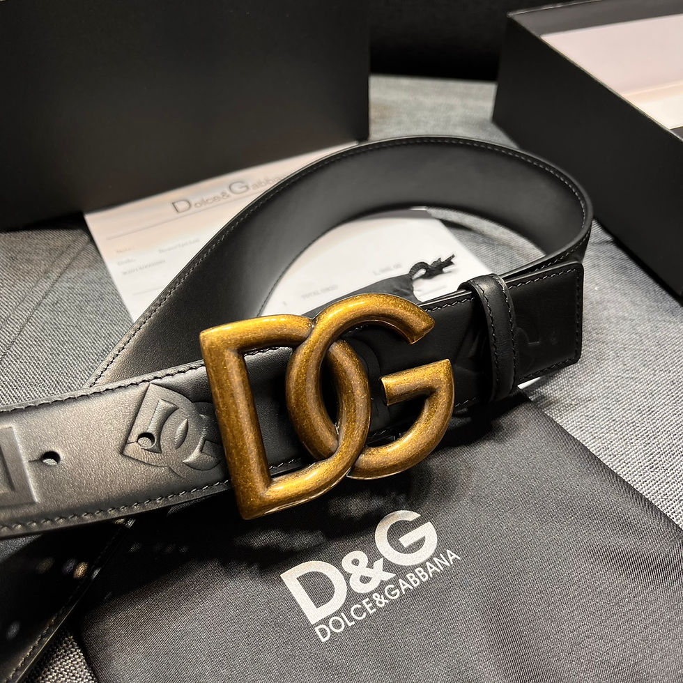 Thumbnail: Dolce & Gabbana 4.0cm wide Embossed Leather Belt