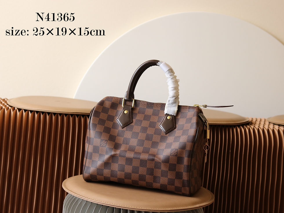 Luxury Damier Ebene Speedy 25 Handbag 25x19x15cm