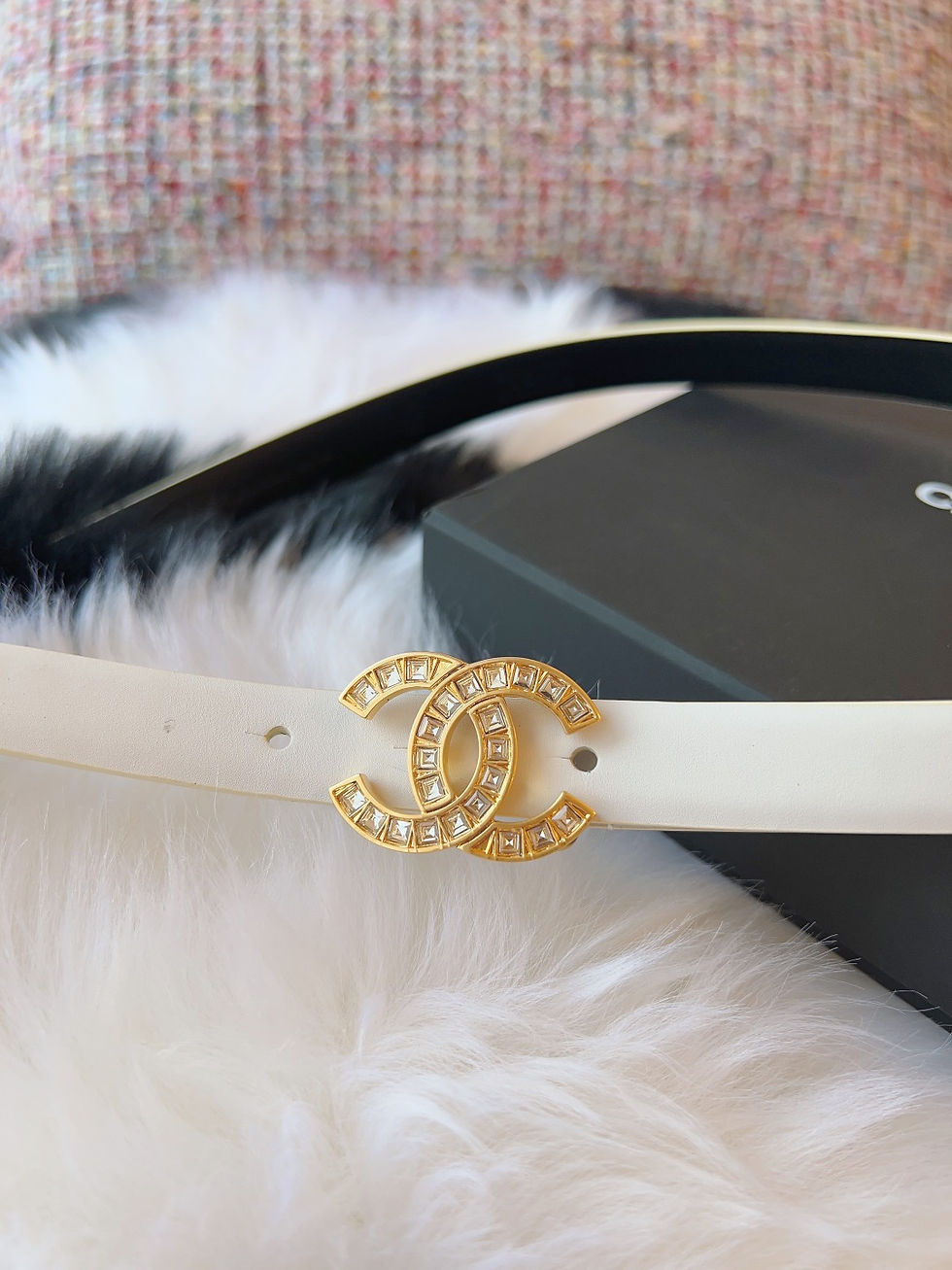 Thumbnail: Designer 20mm White Gold Hardware Belt