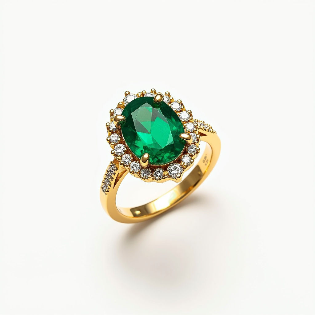 Halo Emerald Ring