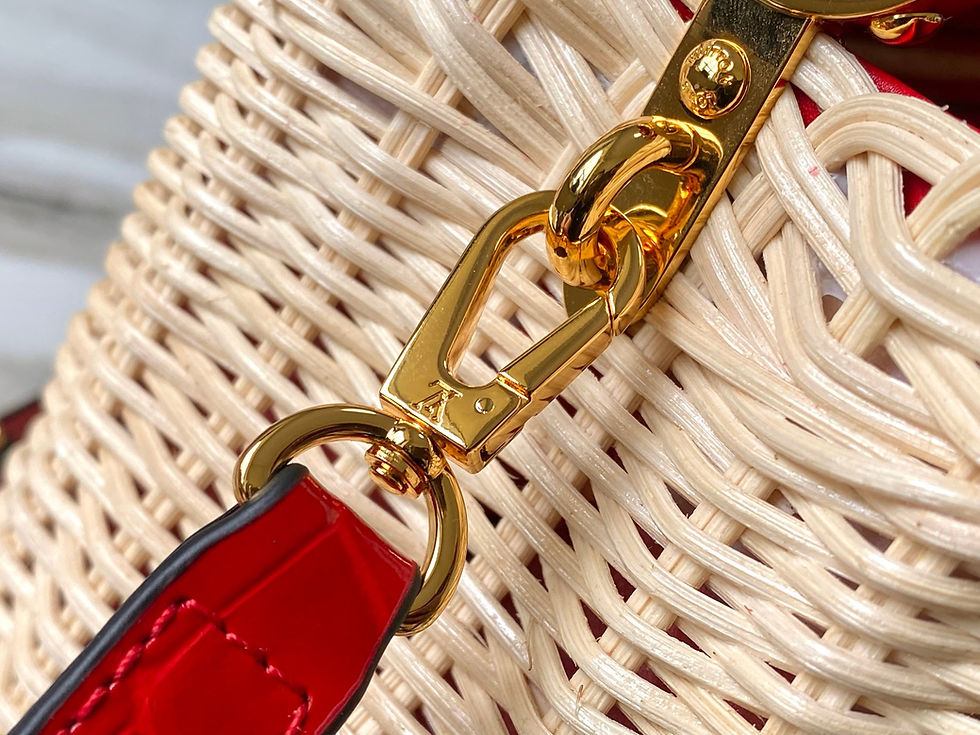 Thumbnail: Louis Vuitton Capucines Handbag, Dynamic Chip Leather Luxury Bag 21x14x8 cm,