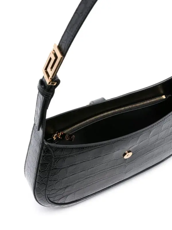 Thumbnail: Designer Greca-detail leather shoulder bag