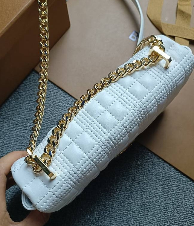 Thumbnail: Designer Pale Blue Small Silver Lola Gold Bag