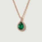 Emerald Halo Necklace
