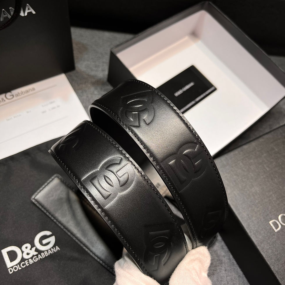 Thumbnail: Dolce & Gabbana 4.0cm wide Embossed Leather Belt