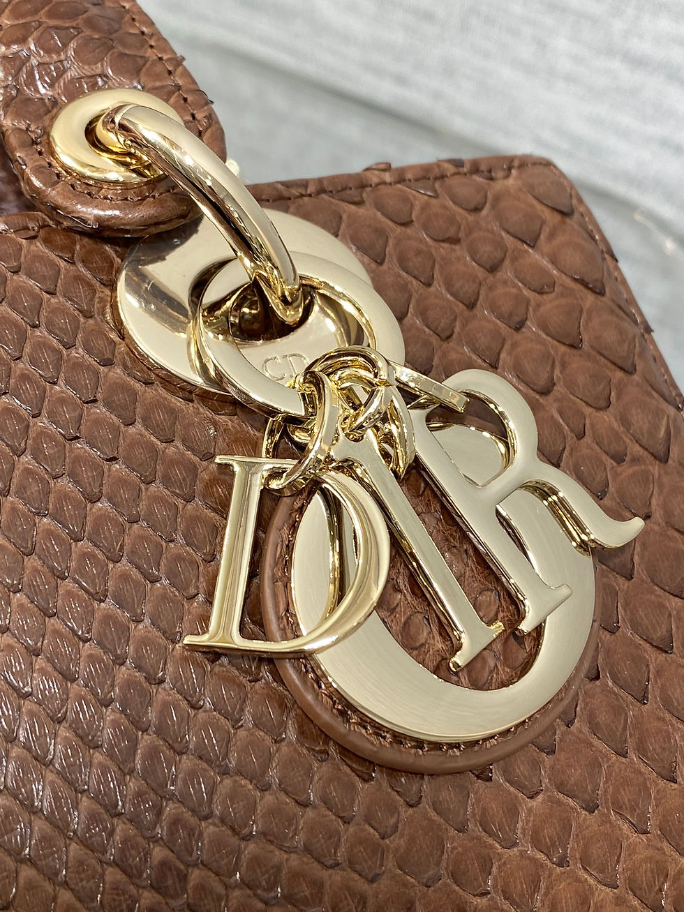 Thumbnail: Dior Snakeskin Handbag – Unique Rare Designer Purse 22 cm, Timeless Exotic