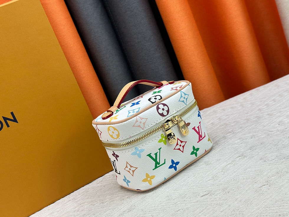 Thumbnail: Louis Vuitton Designer Nano Cosmetic Bag – Compact Makeup Pouch 14x10.2x8.5 cm,