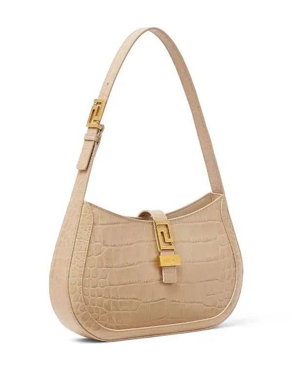 Thumbnail: Luxury Greca-detail leather shoulder bag