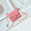 Thumbnail: Designer 23P Enamel Buckle Pink Mini Shoulder Bag 12.5x16x4.5 cm
