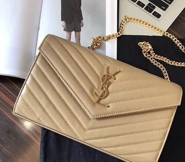 Thumbnail: Luxury Envelope Chain Wallet Black With Gold Tone Hardware 22.5x14x4cm