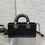 Thumbnail: Vintage DOR Top Handles unique rare Black snakeskin Handbag 22cm