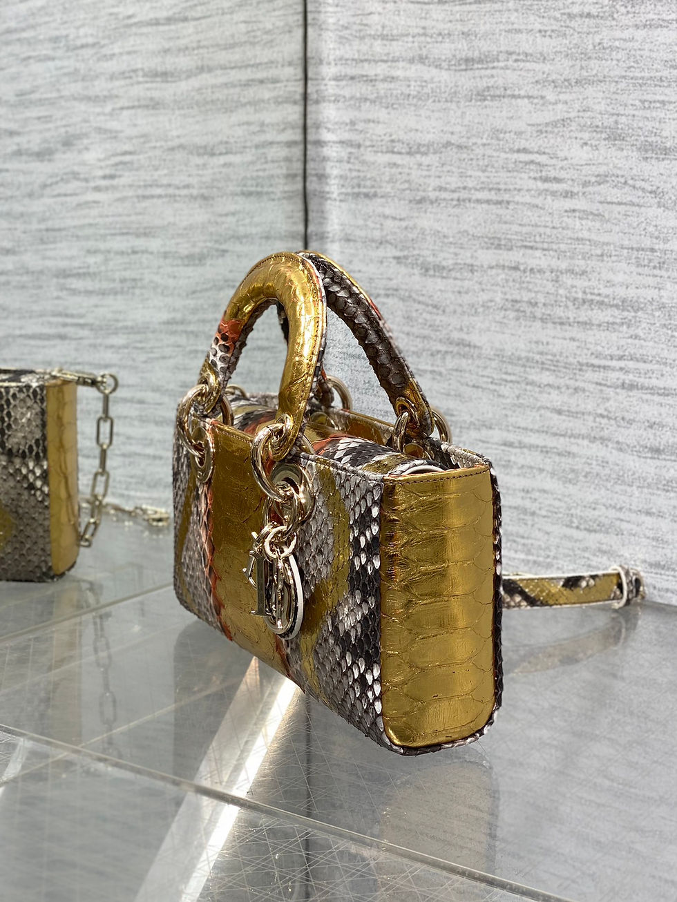 Thumbnail: Dior Classic Snakeskin Handbag – Unique & Rare Designer Bag 22 cm, Timeless