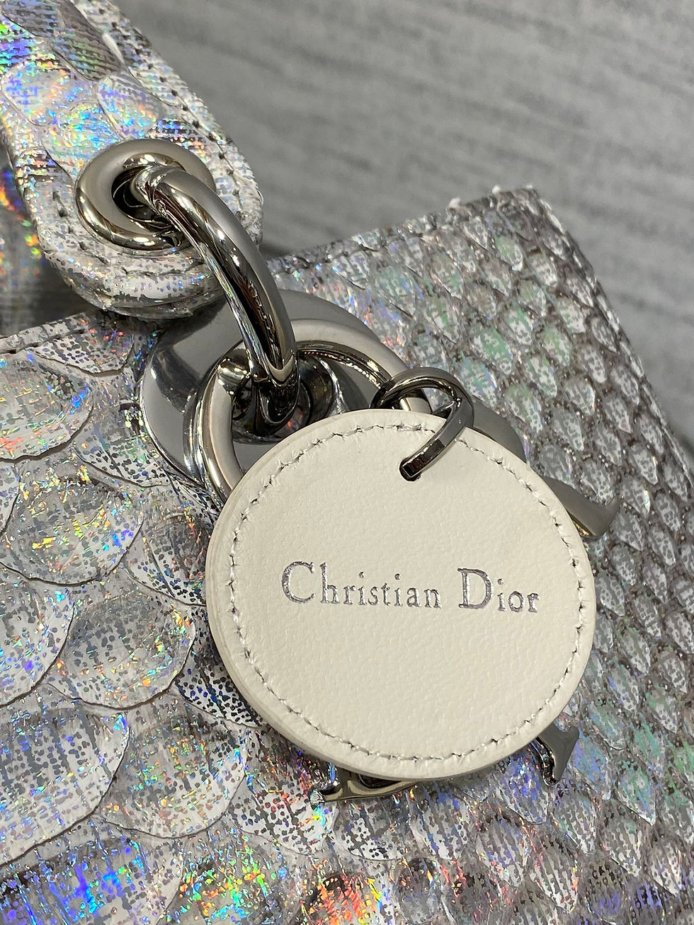 Thumbnail: Dior Vintage Snakeskin Handbag – Unique Rare Designer Purse 22 cm, Exotic Luxury