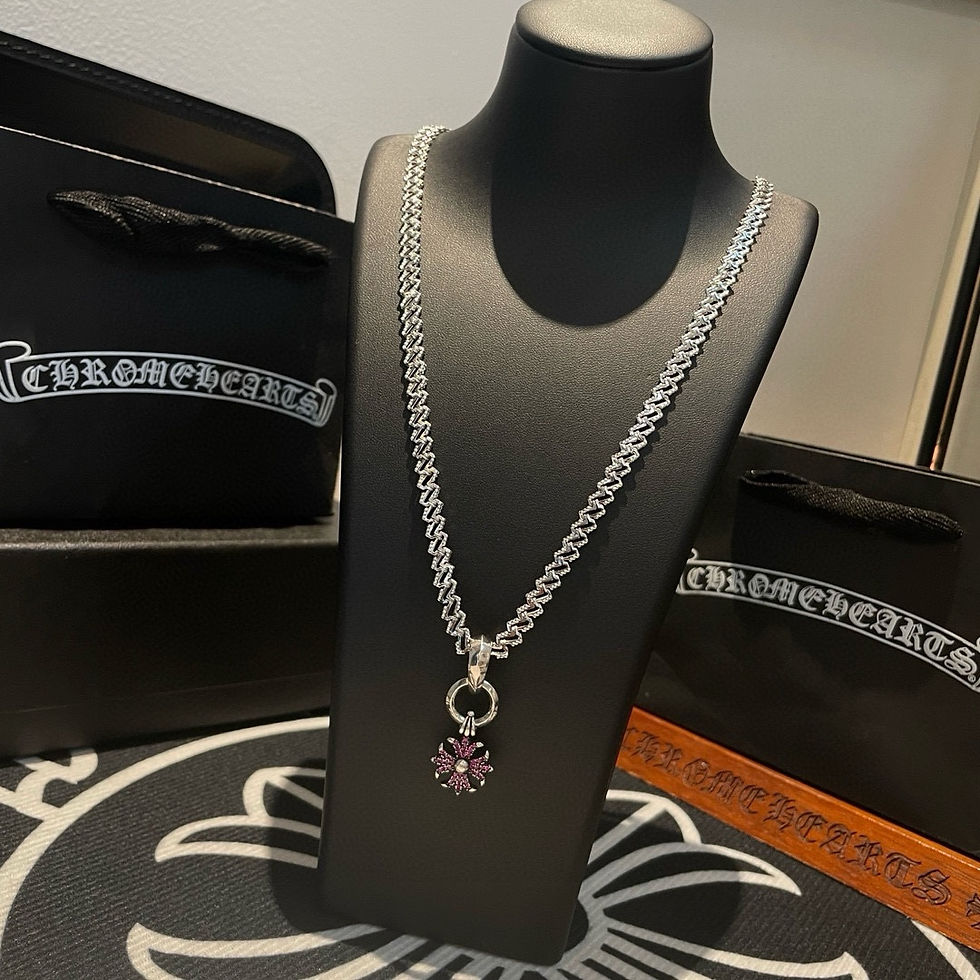 Thumbnail: Chrome Hearts Classic Retro Necklace – Multi-Element Designer Chain, Bold