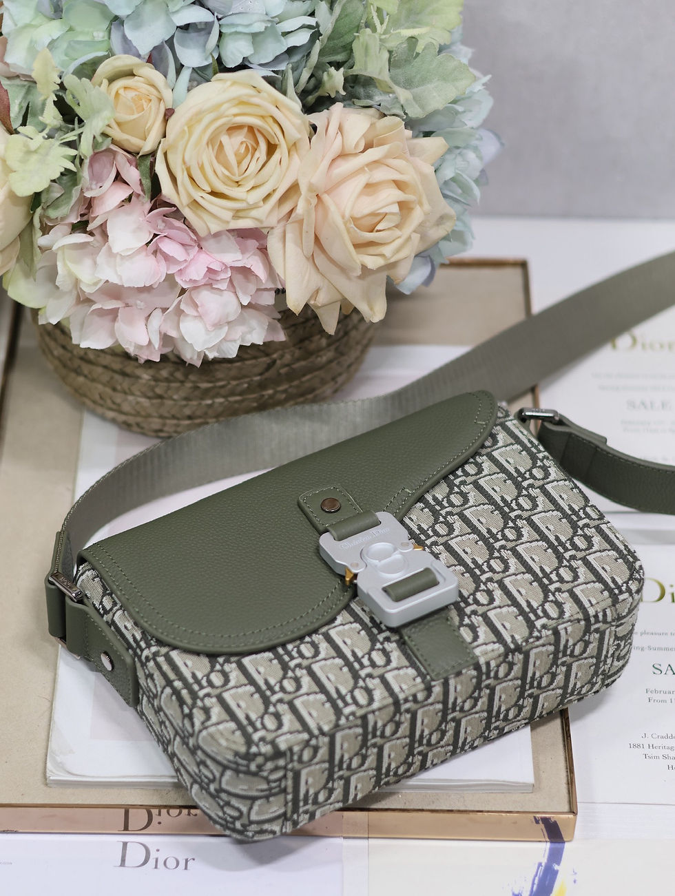 Thumbnail: Saddle Flap Messenger Bag 23 x 17 x 6 cm