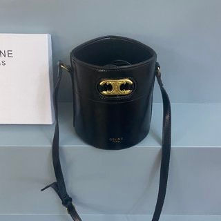 Thumbnail: Classic TRIOMPHE Arc de Triomphe retro bucket bag Black  Size: 17.5 16