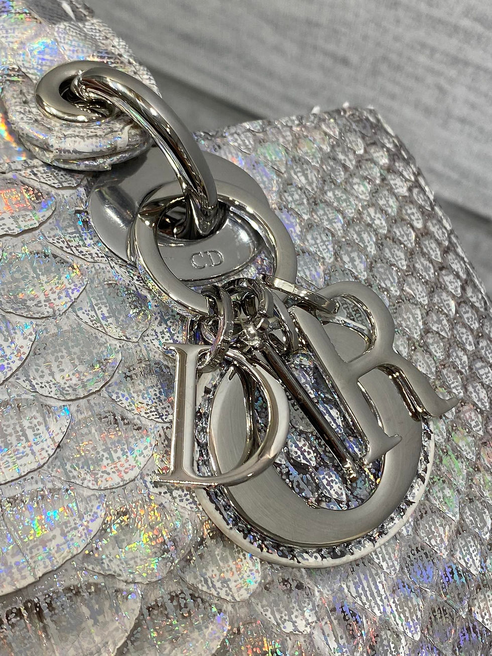 Thumbnail: Dior Vintage Snakeskin Handbag – Unique Rare Designer Purse 22 cm, Exotic Luxury