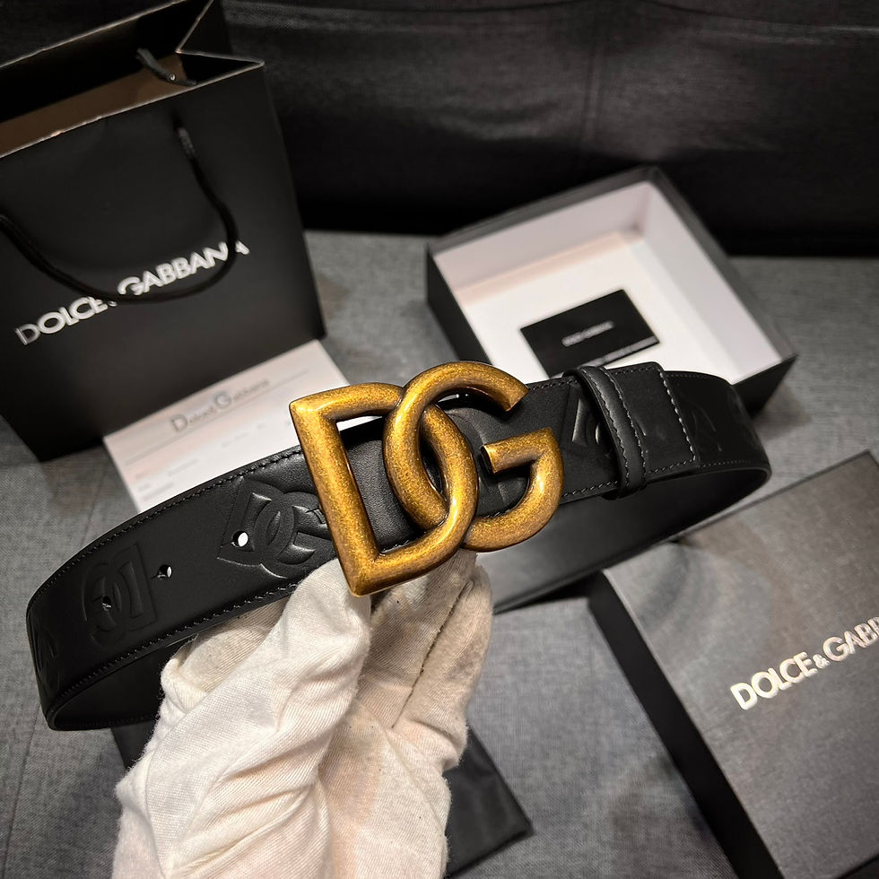 Thumbnail: Dolce & Gabbana 4.0cm wide Embossed Leather Belt