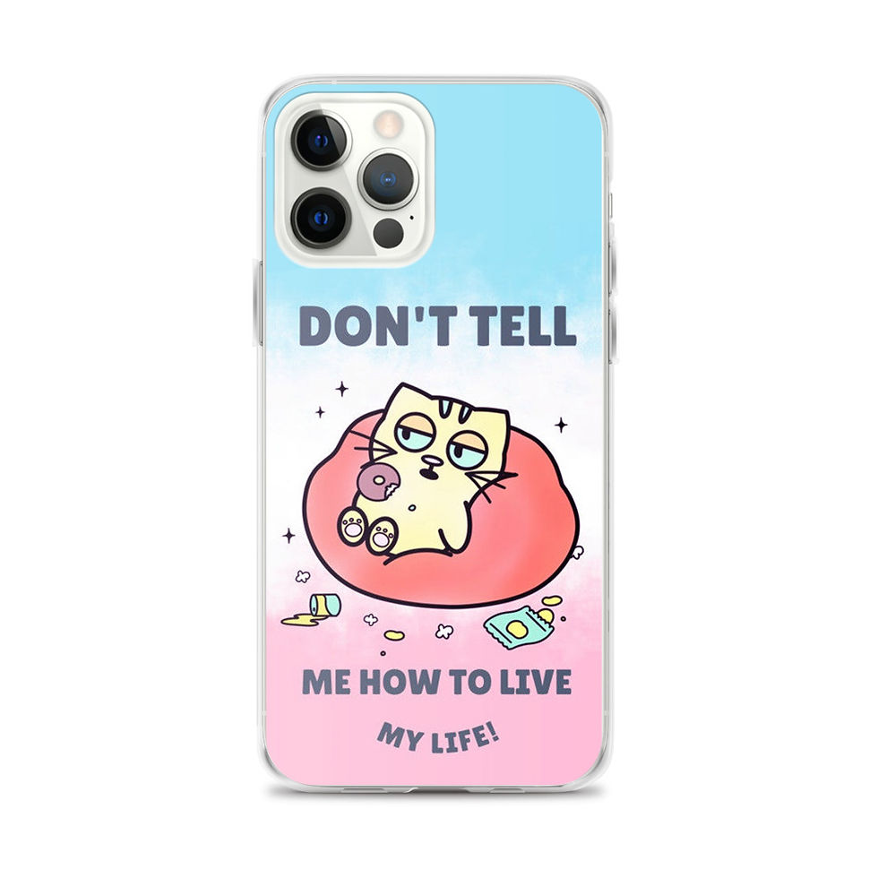 Lazy Cat Living Life iPhone Case
