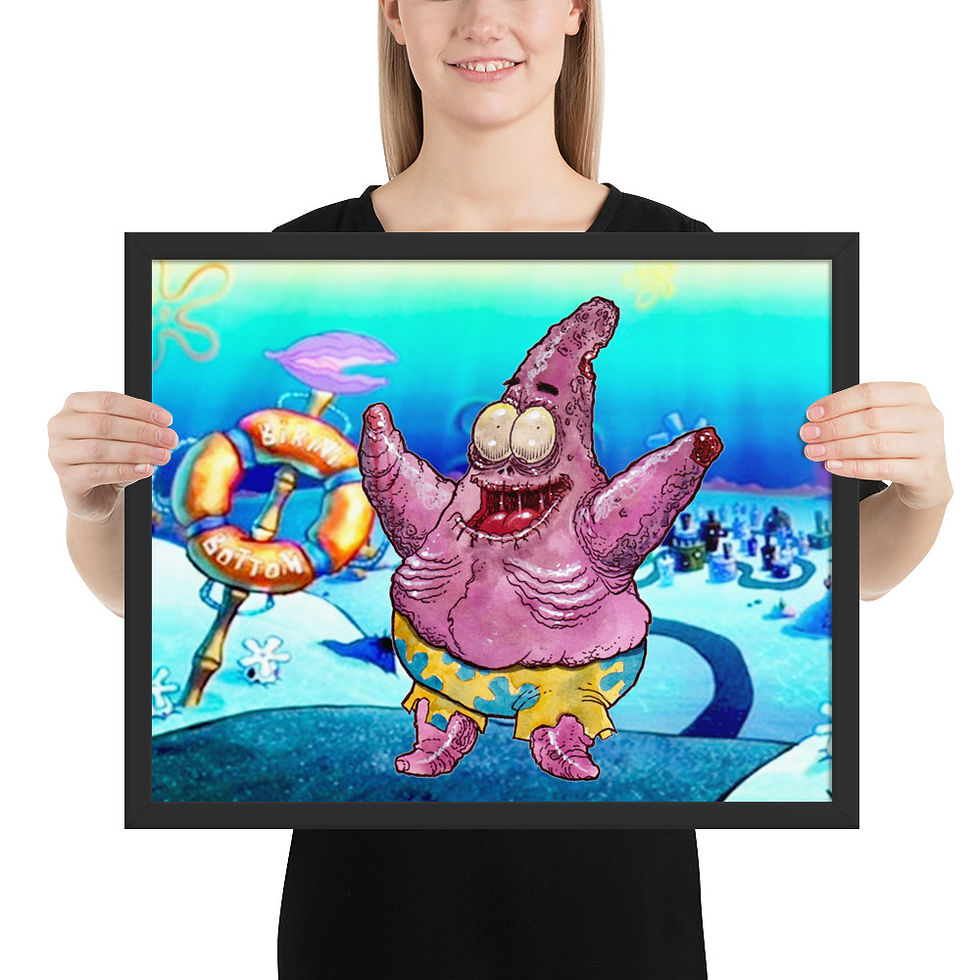 Thumbnail: Patrick Star ZOMBIE LAND SpongeBob SquarePants Novelty Framed Poster