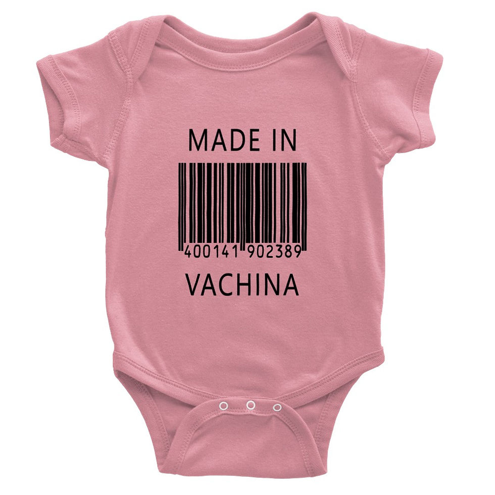 Thumbnail: Made In VaChina Barcode Baby Short-Sleeve Onesie