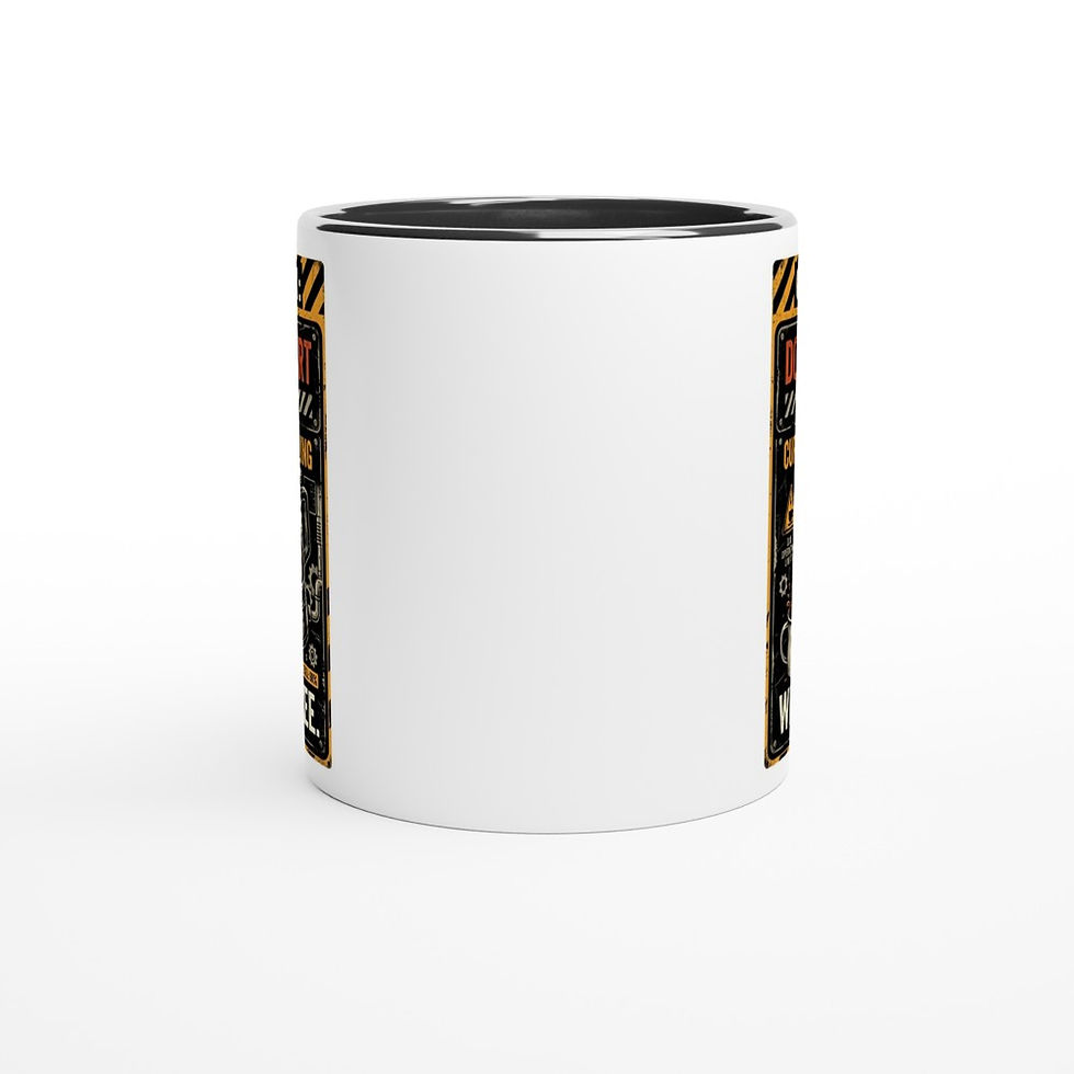 Thumbnail: Funny Dad Caution Mug - Do Not Start Dad Currently Refuelling - 11oz Ceramic