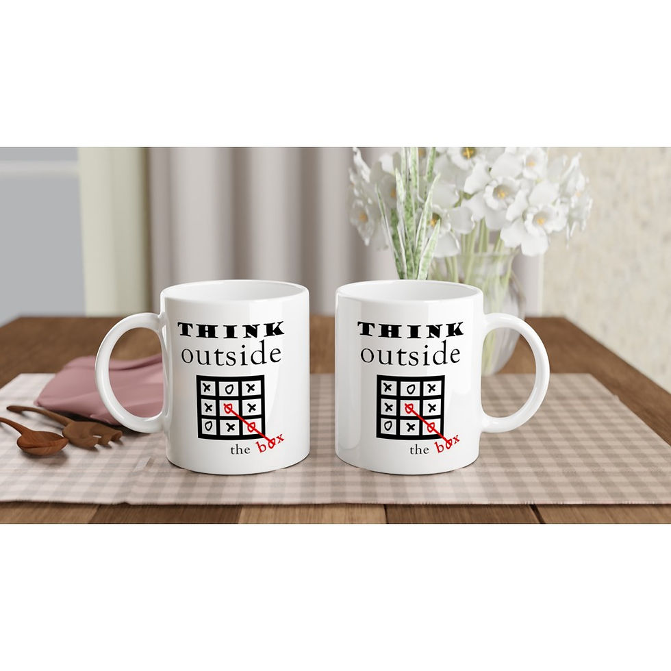Thumbnail: Think Outside the Box Work Productivity Office Joke Co-Worker 11oz Coffee Mug