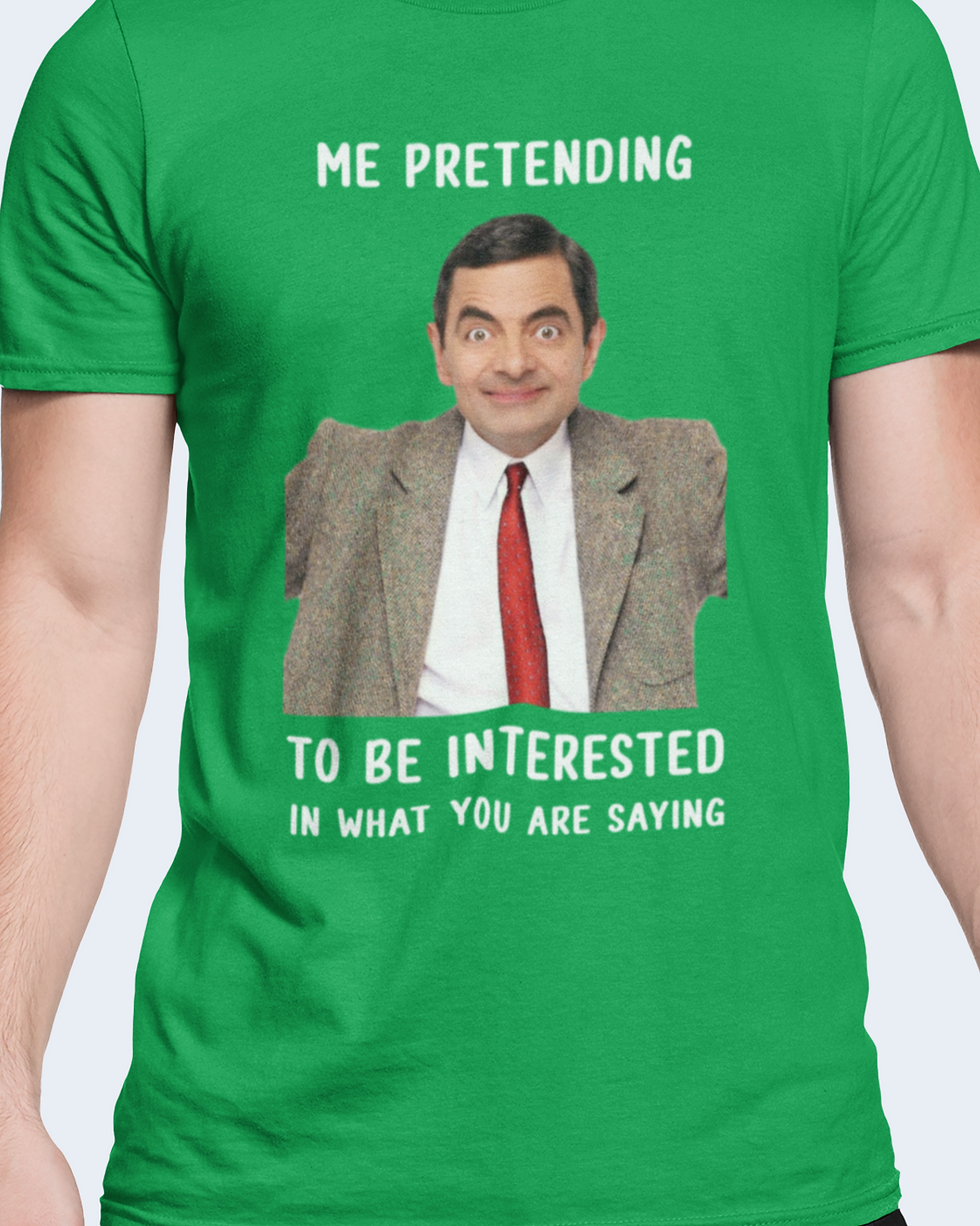 Thumbnail: Funny Mr Bean T-Shirt Pretending to be Interested