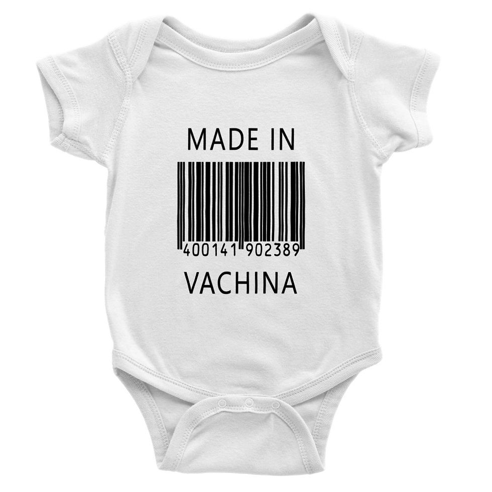 Thumbnail: Made In VaChina Barcode Baby Short-Sleeve Onesie