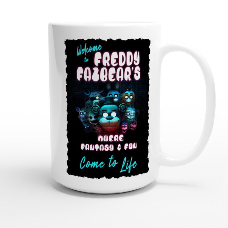 Five Nights at Freddy's Movie White Coffee Mug Freddy Fazbear's Neon Mug
